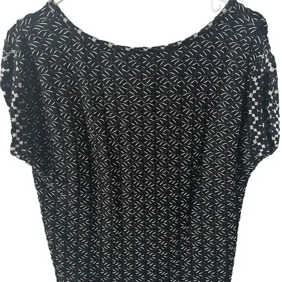 Anthropologie Postmark Black and White Short Sleeve Top Size XS - Picture 6 of 8